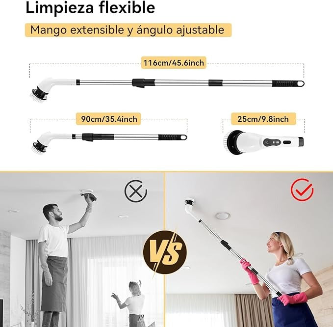 CEPILLO ELÉCTRICO GIRATORIO 9 EN 1 PLUS