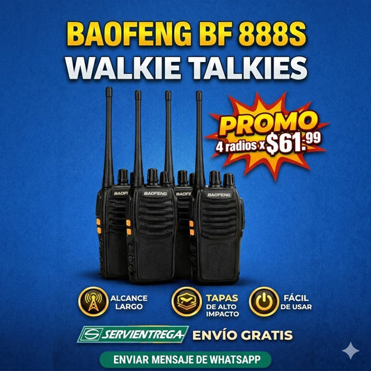 Walkie Talkies Profesionales Baofeng | Largo Alcance + Batería Recargable