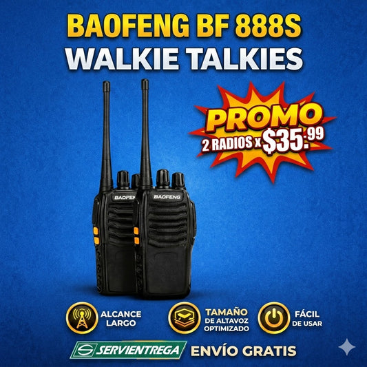Walkie Talkies Profesionales Baofeng | Largo Alcance + Batería Recargable